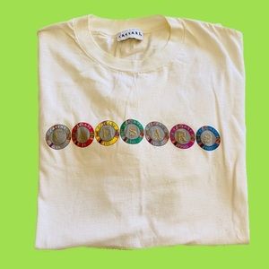 Vintage 80s 90s Caesars Palace poker chip T-shirt
